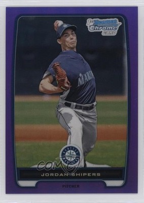 2012 Bowman Chrome Prospects Retail Purple Refractor 198/199 Jordan Shipers 7eo