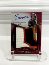 2025 Bowman's Best Prospect Patch On Card Auto Josuar Gonzalez Red /5