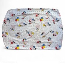 Vintage 1984 Dundee Fitted Mini Crib Sheet Baby Mickey Alphabet Print Cotton