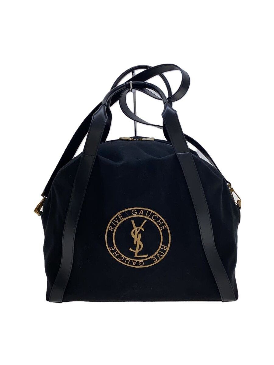 Borsa tote SAINT LAURENT tela nera tinta unita VTM774048 usata