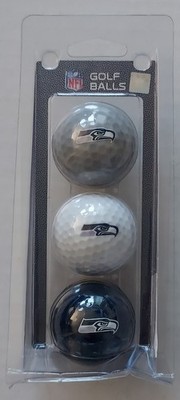 Team Golf NFL Seattle Seahawks Regulation Golf Balls 3-Pack Grey/White/Navy Blue