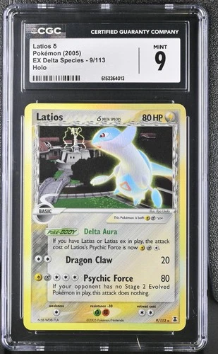 2005 Pokémon Latios δ Holo EX Delta Species #9/113 CGC 9
