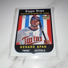 Topps 2008 Heritage High Number Denard Span #567 Minnesota Twins Rookie Card. rookie card picture