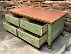 Heavy Duty Workbench, Vintage Rustic Work Table, Factory Work Table Cabinet, A — photo 6