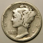 1919 S Mercury Dime 90% Silver G-VG  "Actual Coin Pictured- Not Cleaned"