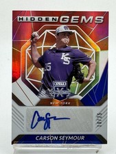 2021 Elite Extra Edition Hidden Gems Red White & Blue /25 Carson Seymour Auto