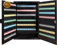200 Position Steel Key Cabinet - Organize and Secure Key Storage Lock Box with N