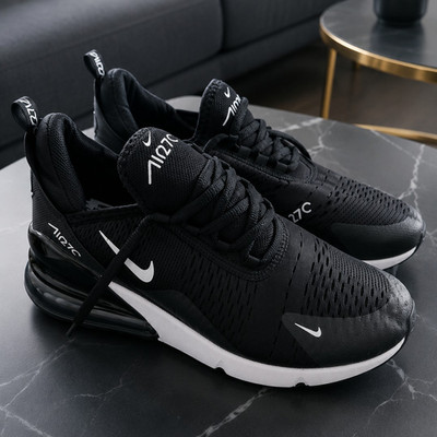 Nike Air Max 270 Herren Sneaker Low Top Schwarz/Weiß EU 42 Mesh