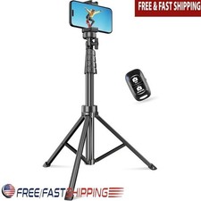 62'' Phone Tripod Adjustable Selfie Stick Smartphone Vlogging Live Streaming New