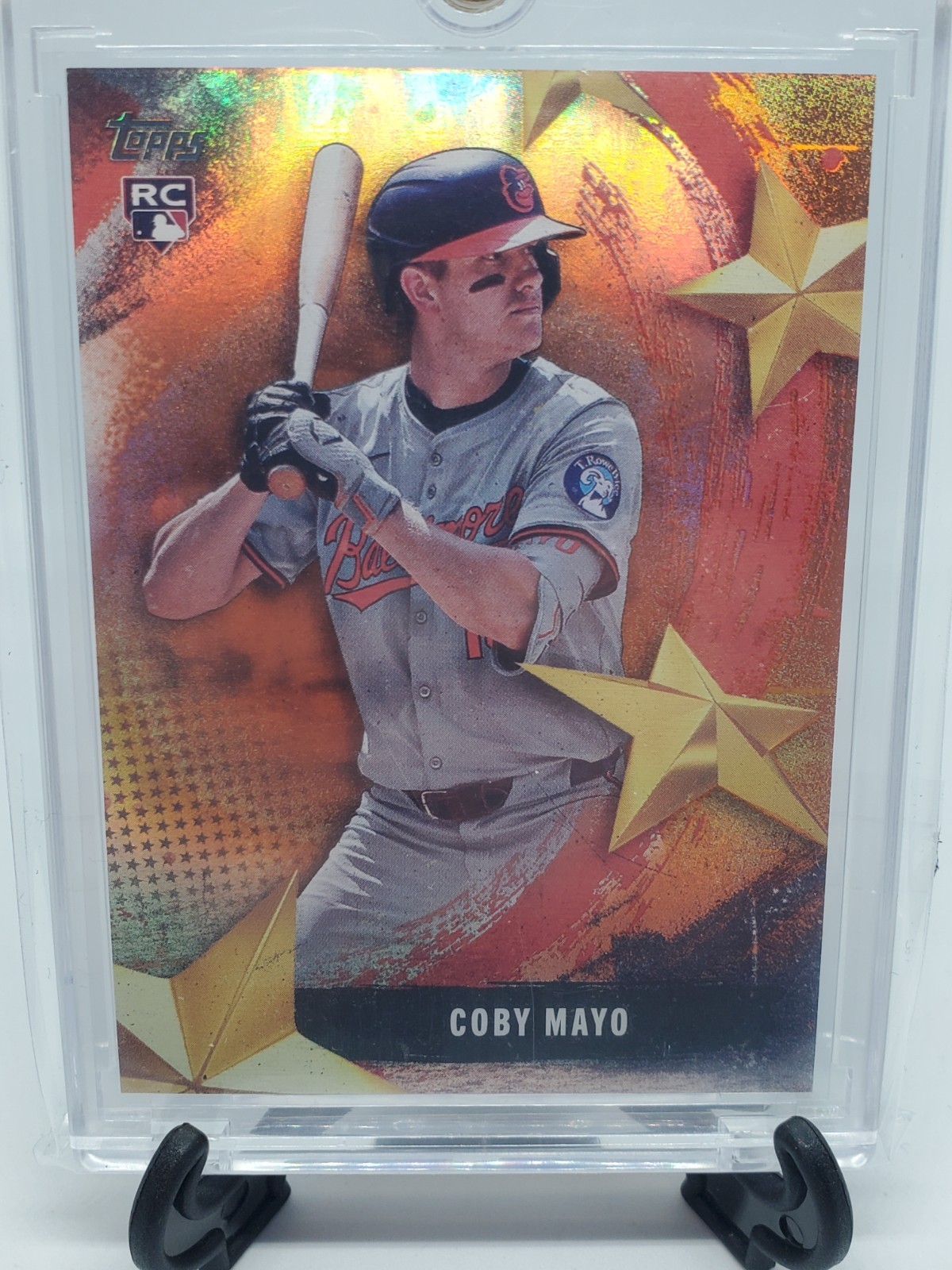 2025 Topps Series 1 Coby Mayo (RC) #SMLB-23 Orange Foil STARS OF MLB 02/25 #'d