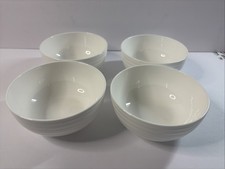 Mikasa Bone China Ciara soup/cereal Bowls 6” White SET OF 4