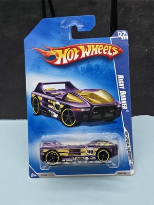 HW HOT WHEELS SPECIAL FEATURES #7/10 NIGHT BURNER HOTWHEELS PURPLE/YELLOW VHTF