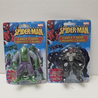 Rand Amazing Spiderman Giant Foam Growing Figure Lizard & Venom 2008 3  - 9  New