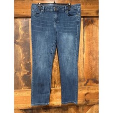 Kut from the Kloth Katy Ankle Straight Leg Jeans Blue Medium Wash Womens Size 12