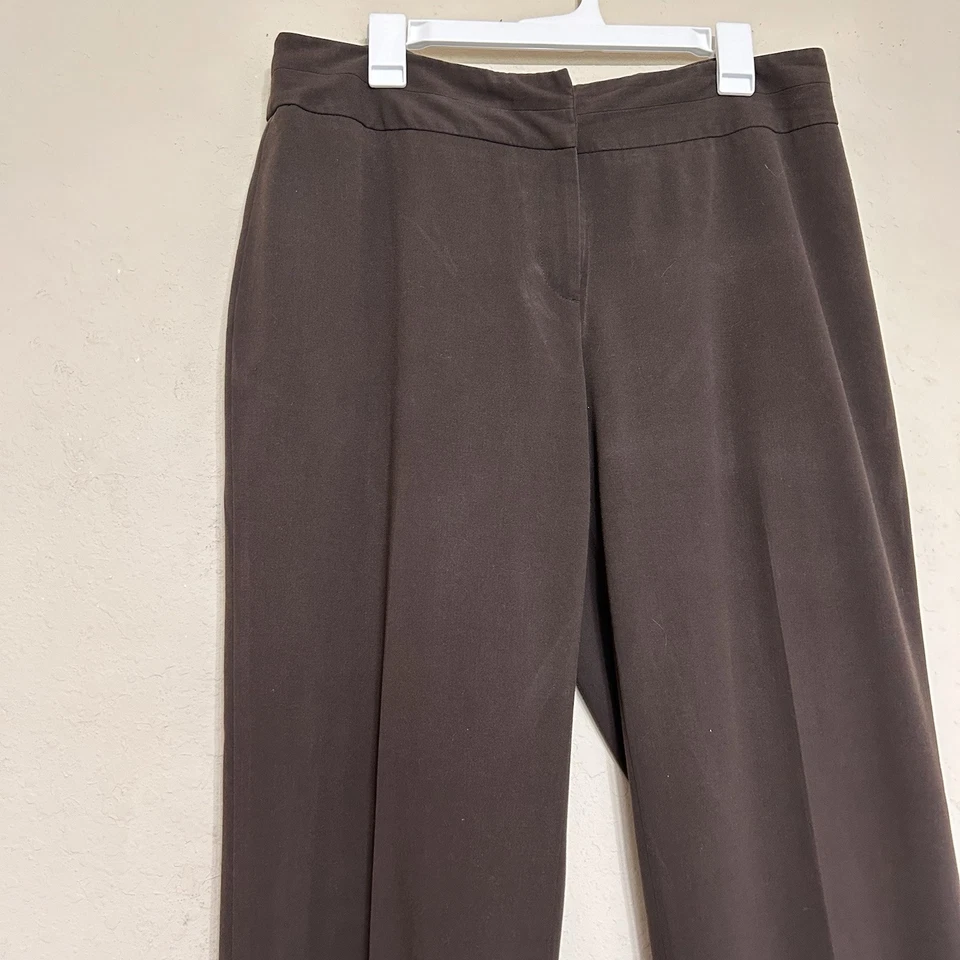 Pantalones de vestir Style Co para mujer talla 14 marrón elástico entrepierna 31,5 pulgadas Foto 2 de 4