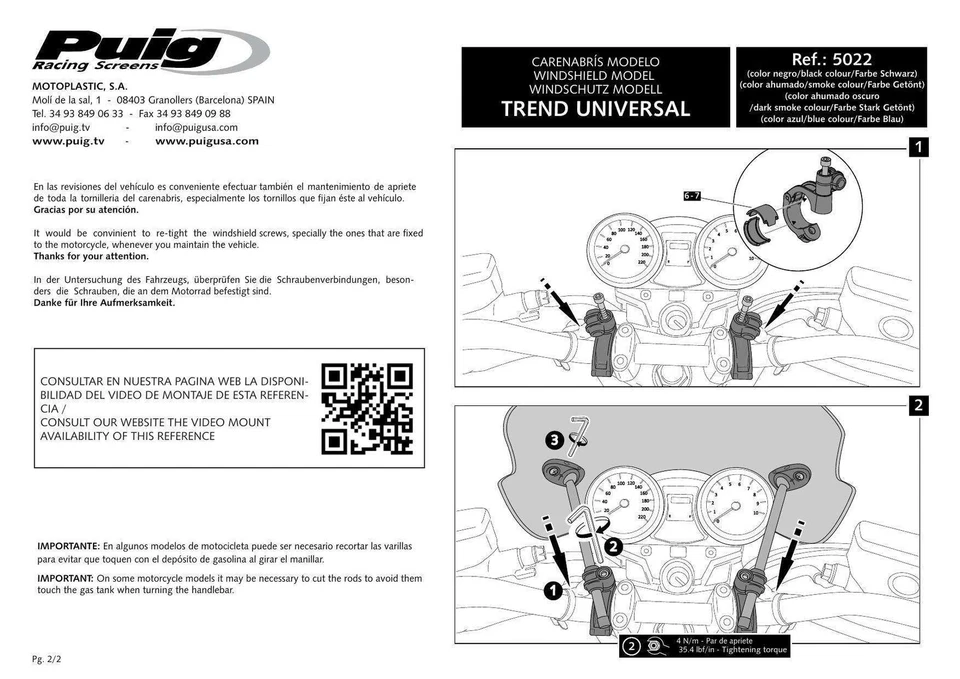 Puig Trend Screen Windshield Windscreen Black for Suzuki GS 500 E (01-08) - Image 4 of 4