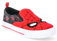 Marvel Toddler Kids Spider-Man Twin Gore Slip-On Casual Sneakers Boys SIZE 1