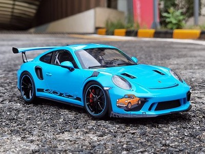 GT Autos 1/18 Porsche 911 GT3 RS Blue Diecast Car Model Collection NIB