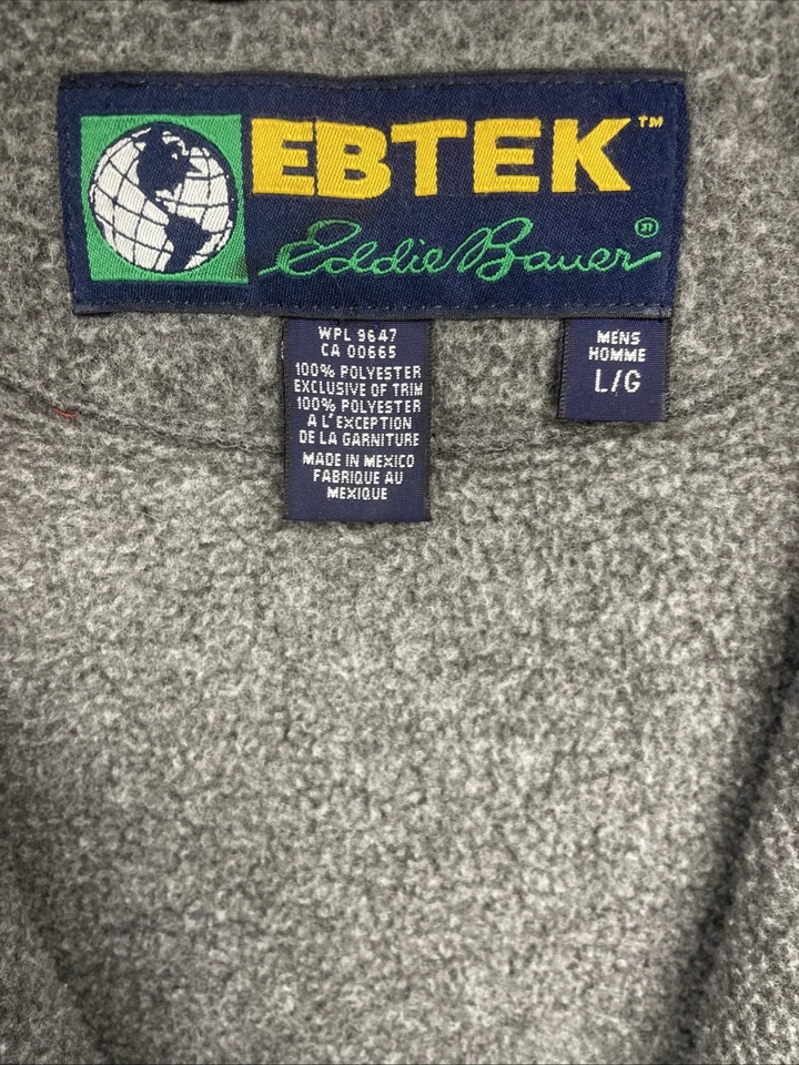 Chaqueta polar Eddie Bauer Ebtek vintage talla grande gris Foto 3 de 3