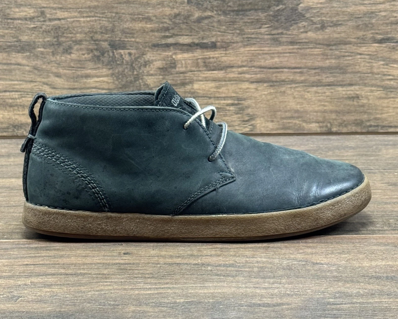 Olukai Shoes Mens 9 Kupono Chukka Boots Gray Blue Leather Lace Up- READ