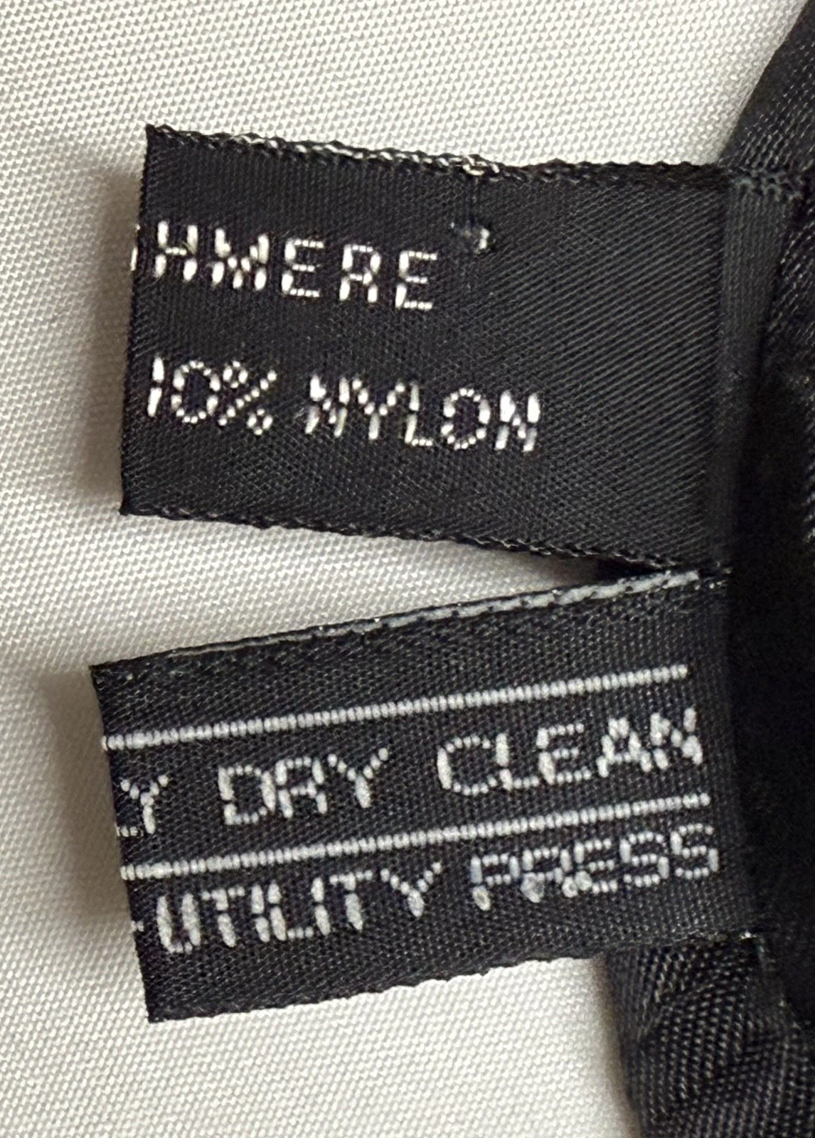 Vintage Stafford Executive Single Breast Black Overcoat Sz 38 Cashmere Wool EUC - product detail image 6