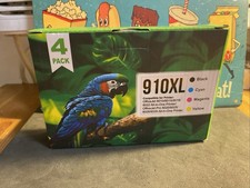 New Replacement 4 Pack Ink Cartridges for HP 910XL Officejet Pro Black Color