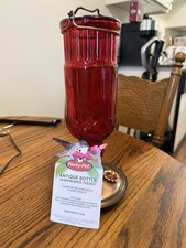 Vintage Hummingbird feeder New With Tags Red ...