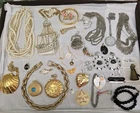 Vintage Costume Jewelry 31 Pcs Lot, Crown Trifari, Monet, KJL, Estee  Perfumers