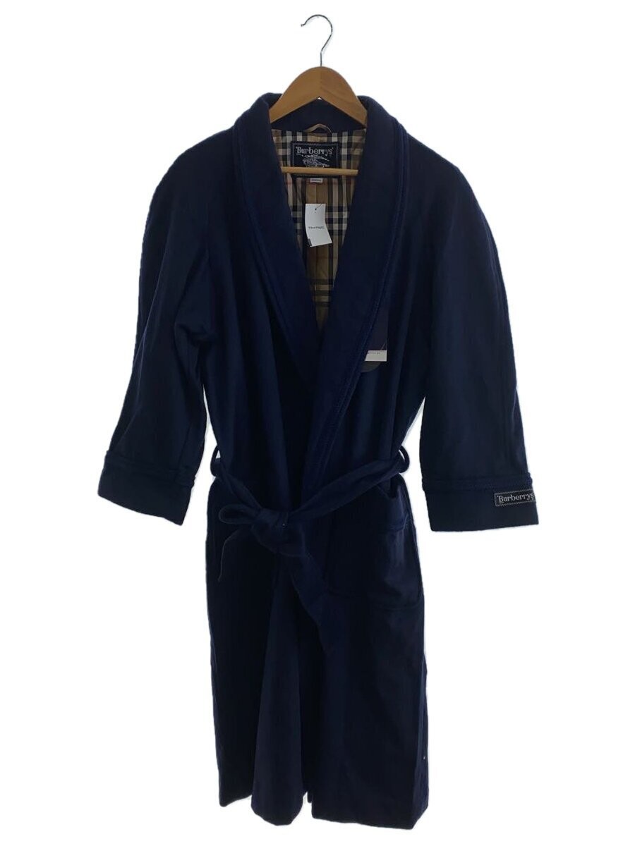 Burberrys Mens Navy Wool Long Coat Jacket Size M #EG ZIA