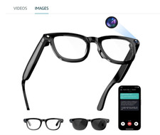 AI Smart Glasses 8MP HD Camera ChatGPT Translation for iPhone 17 16 Samsung Blac