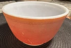 Vintage Pyrex Flameglo Burnt Orange Ombre Small 401 Mixing Bowl 1 1/2 Pt