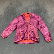 Snozu Puffer Jacket Girls 5 Pink Full Zip Hooded Faux Fur Hi Low Hem Long Sleeve