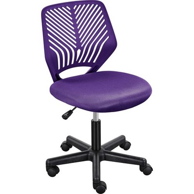 Yaheetech Students Cute Desk Chair Low-Back 20''D x 22''W x 36.5''H, Purple 