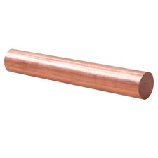 Ququyi 99.9 Pure Copper Round Rod 1" OD 8" Length Bare Copper Cu Metal Rod f...