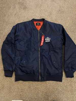 Asstseries Men s Bomber Jacket Size Medium Airbus A 321