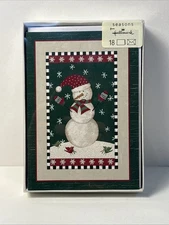 Hallmark Christmas Cards Box Set 18 Snowman Holiday Greeting & Envelopes NIB