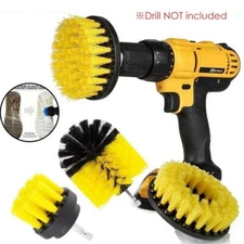 Cleaning Drill Brush Carpet Tile Power Scrubber Tub Cleaner Attachment kit 3PCS