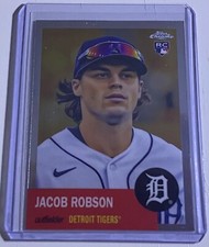 Jacob Robson 2022 Topps Chrome Platinum Anniversary Rookie RC #374 Tigers