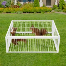 4 Holes Quail Feeder Pigeon Dove Bird Outside Of Cage w/ One-Way Entry White USA