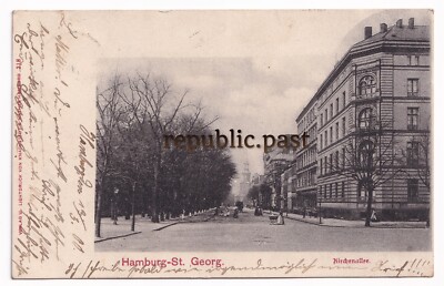 Postcard Hamburg-St. Georg Kirchenallee 1900 used (P30)