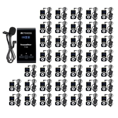 T130 Wireless Assisted Audio Tour Guide System 40 Receiver Group Communication