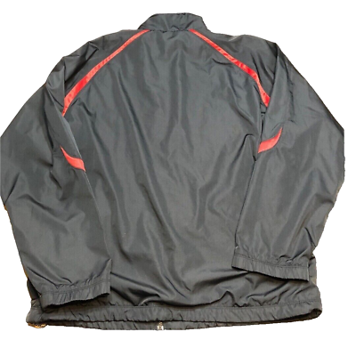 Nike Y2K Men's Black & Red Windbreaker Track Jacket Sz. XL Nike Y2K Men's Black & Red Windbreaker Track Jacket Sz. XL