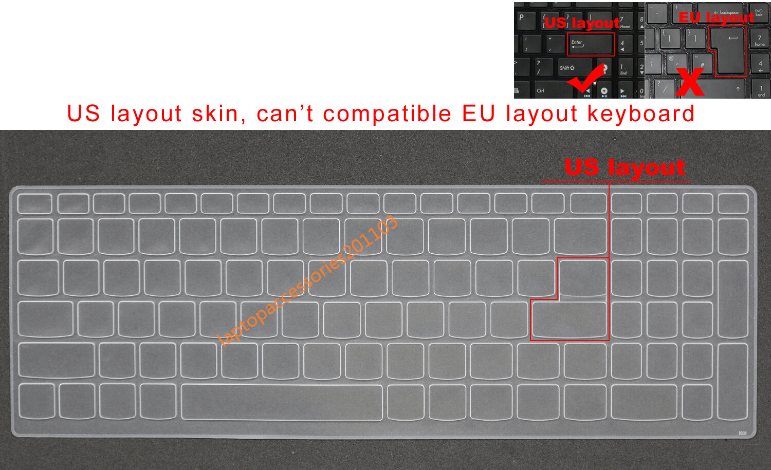US Keyboard Skin Cover for Lenovo 110-15 310-15  510-15 V310-15 310S-15 510S-15