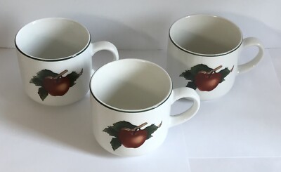 3 The Cades Cove Collection by Citation Apple Sherries Tea/Coffee Mugs Cups 8 oz