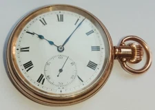 10ct Rolled Gold 17J hi-spec Antique RS Pocket Watch 4repair c1910 SUPERB case