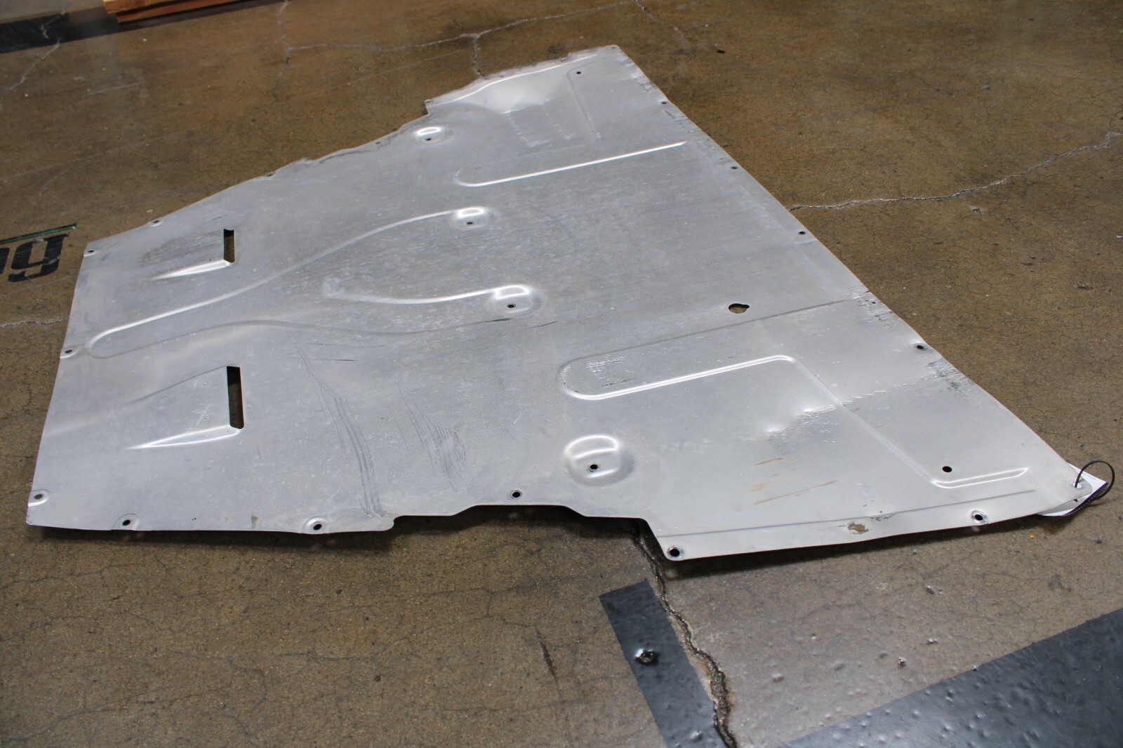 McLaren MP4-12C, Rear Main Lower Under Tray, Metal, Dented, Used, P/N 11a4747cp