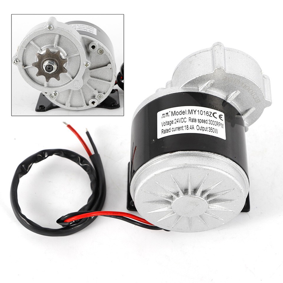 Unite MY1016Z3 Geared DC Motor – 350W, 24V/36V, 330rpm, 10.8Nm, With Sprocket