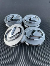 LEXUS SET OF 4 SILVER-CHROME 62 mm/2.44in Wheel Center Caps