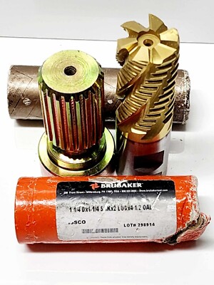 BRUBAKER 1 1/4'' Dx1 1/4 SHKx2 LOCx4 1/2 OAL ACCULEAD 6.802 HSSCO END MILL 