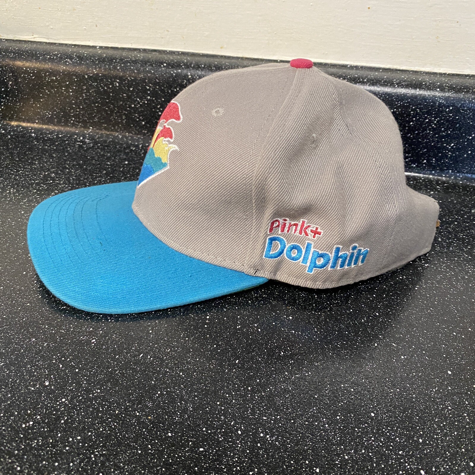 Pink Dolphin Strapback Adjustable Cap Leather Buc… - image 2